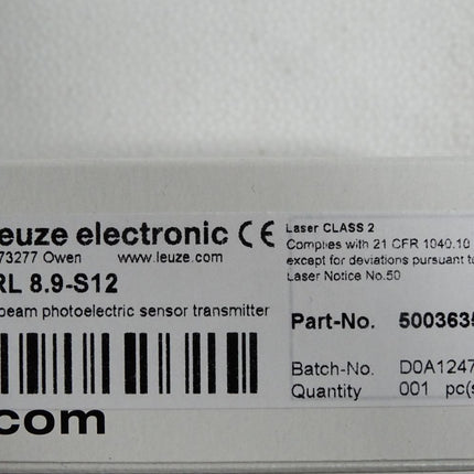 Leuze electronic Lichtschranke Sender LSSRL 8.9-S12 50036358 / Neu OVP