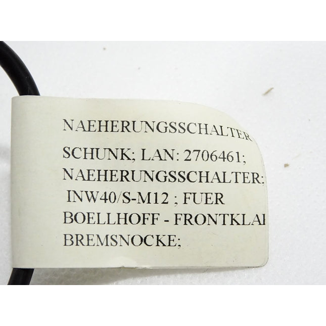 Schunk Näherungsschalter 0301574 SI P IN 40/S IN40-S-M12 / Unbenutzt - Maranos.de