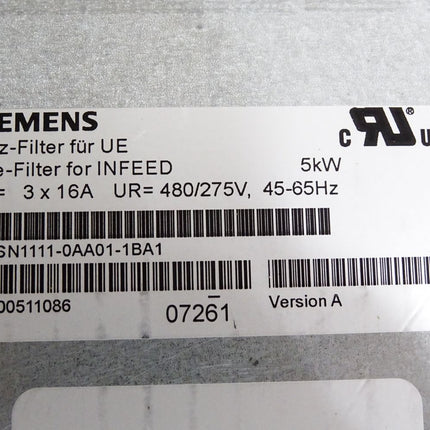 Siemens Netz-Filter für UE 6SN1111-0AA01-1BA1 / Neu - Maranos.de