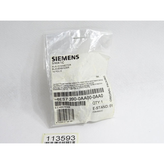 Siemens Busverbinder 14-polig 6ES7390-0AA00-0AA0 6ES7 390-0AA00-0AA0  / Neu OVP - Maranos.de