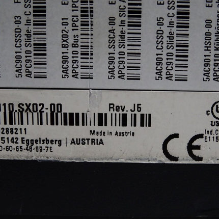 B&R 5PC910.SX02-00 Rev.J6 2-Slot APC910 Systemeinheit - Maranos.de