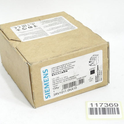 Siemens Leistungsschalter 3RV1011-0KA10 / Neu OVP