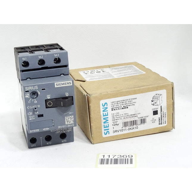 Siemens Leistungsschalter 3RV1011-0KA10 / Neu OVP
