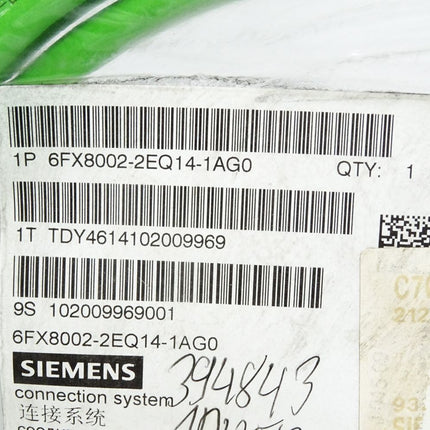 Siemens Signalleitung 6FX8002-2EQ14-1AG0 / Unbenutzt mit Lagerspuren