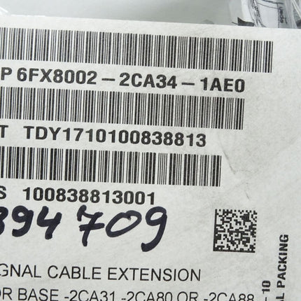 Siemens Signal cable extension 6FX8002-2CA34-1AE0 / Neu OVP