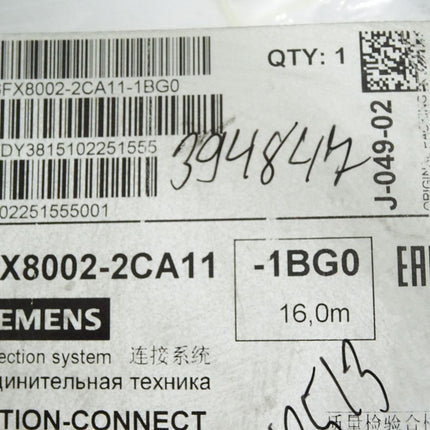 Siemens 6FX8002-2CA11-1BG0 incremental encoder cable / Unbenutzt mit Lagerspuren