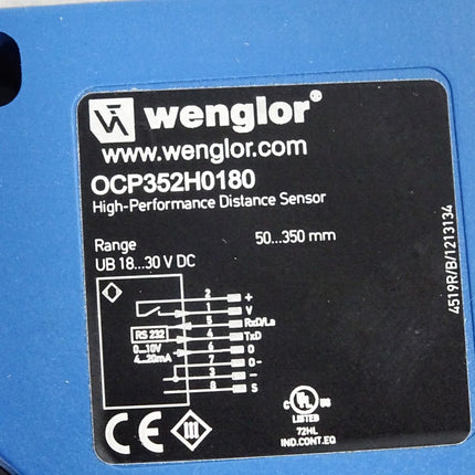 Wenglor OCP352H0180 Laserdistanzsensor Unbenutzt mit Lagerspuren auf dem Gehäuse - Maranos.de