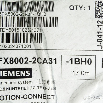 Siemens 6FX8002-2CA31-1BH0 incremental encoder cable / Unbenutzt mit Lagerspuren