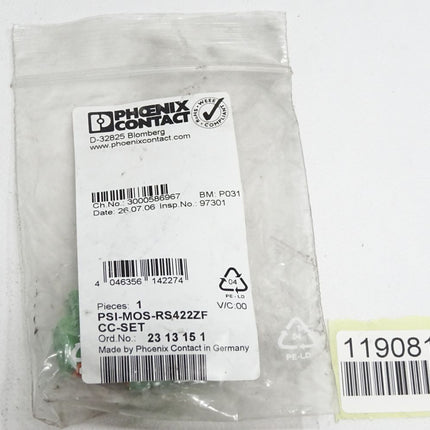 Phoenix Contact Stecker für 2313151 PSI-MOS-RS422ZF CC-SET / Neu OVP