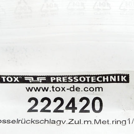 Tox Pressotechnik Drosselrückschlagventil 222420 / Unbenutzt