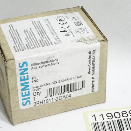Siemens Hilfsschalterblock 3RH1911-2GA04 / Neu OVP