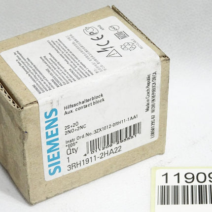 Siemens Hilfsschalterblock 3RH1911-2HA22 / Neu OVP