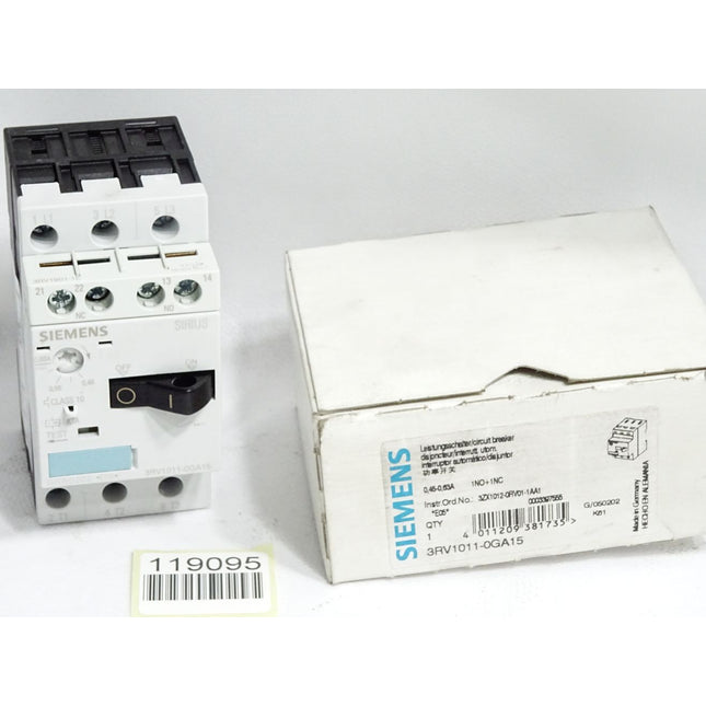 Siemens Leistungsschalter 3RV1011-0GA15 / Neu OVP