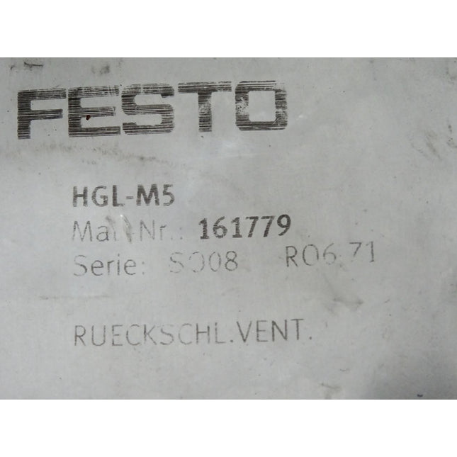 Festo 161779 Rückschlagventil HGL-M5 / Neu OVP