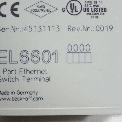 Beckhoff EL6601 0000 Ethernet-Switchport-Klemme - Maranos.de