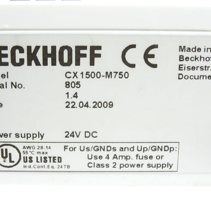 Beckhoff CX1500-M750 SERCOS-II-Feldbusmaster - Maranos.de