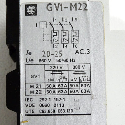 Telemecanique Motorschutzschalter GV1-M22
