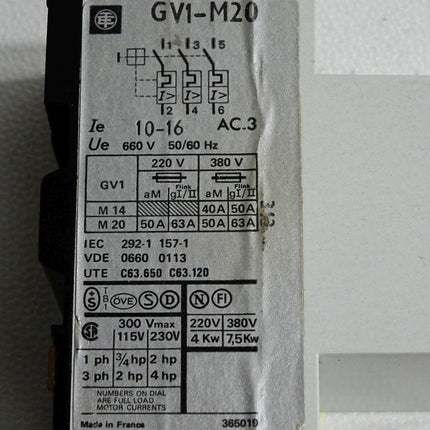 Telemecanique Motorschutzschalter GV1-M20