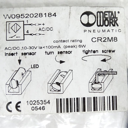 Metal Work Pneumatic W0952028184 Reed Sensor CR2M8 / Neu OVP