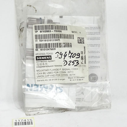 Siemens 6FX2003-7DX00 Montageflansch Signalstecker / Neu OVP