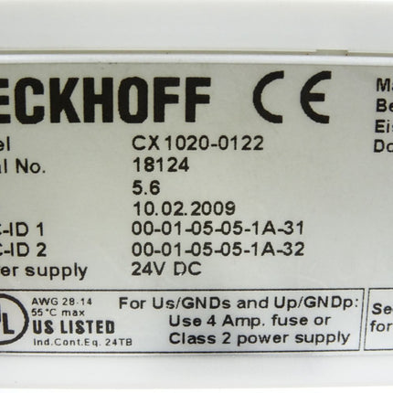 Beckhoff CX1020-0122 CPU-Grundmodul -N010 -N000 -0122 - Maranos.de