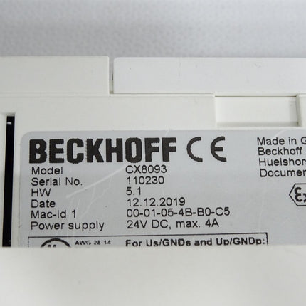 Beckhoff CX8093 Steuerung mit PROFINET-RT-Device-Schnittstelle - Maranos.de