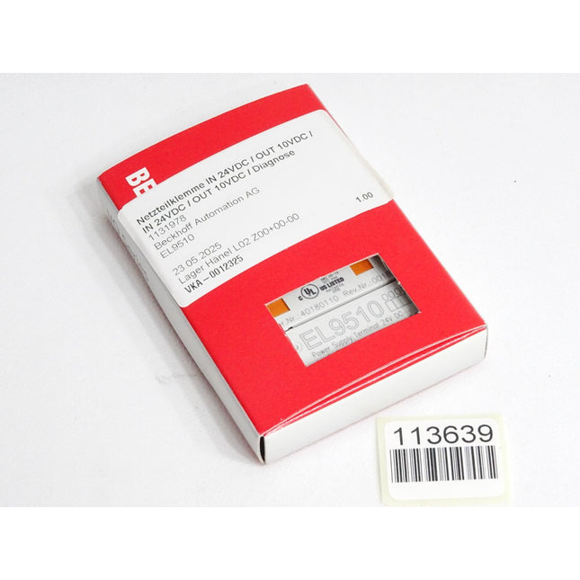Beckhoff EL9510 Netzteilklemme / Neu OVP - Maranos.de