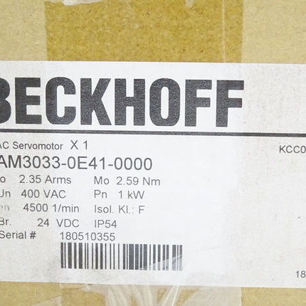 Beckhoff Servomotor AM3033-0E41-0000 4500min-1 / Neu OVP - Maranos.de
