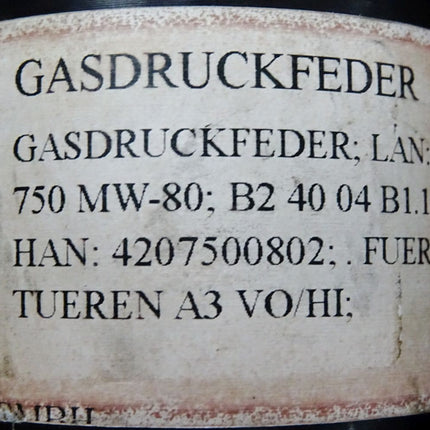 Sankyo Gasdruckfeder AG.750.80.MW - Maranos.de