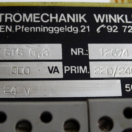 Winkler STS0,3 300VA 20/240CV auf 24V