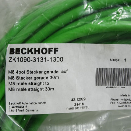 Beckhoff ZK1090-3131-1300 30m EtherCAT-Leitung / Neu OVP - Maranos.de