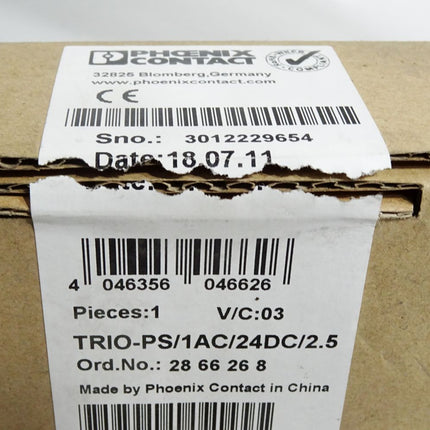 Phoenix Contact 2866268 TRIO-PS/1AC/24DC/ 2.5 Stromversorgung / Neu OVP