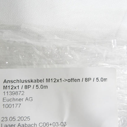 Euchner Anschlussleitung 100177 RKTS 8-299/10 C-M12F08-08X025PV05,0-MA Unbenutzt - Maranos.de