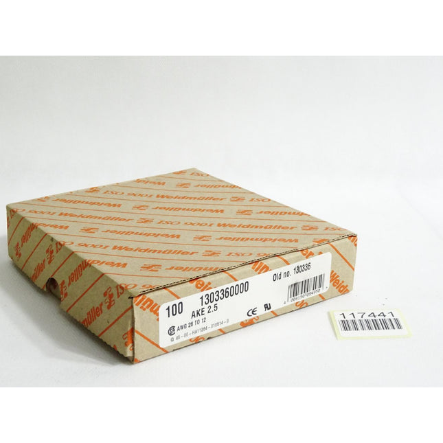 Weidmüller 1303360000 AKE2.5 Erdungsklemme / Inhalt:100 Stück / Neu OVP