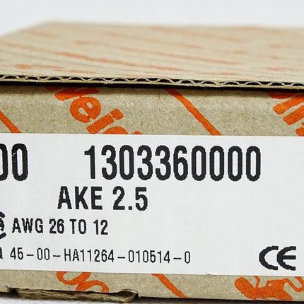 Weidmüller 1303360000 AKE2.5 Erdungsklemme / Inhalt:100 Stück / Neu OVP