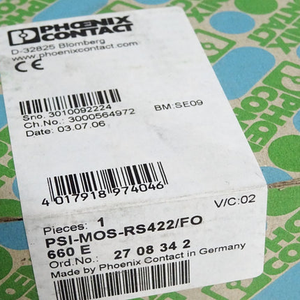 Phoenix Contact PSI-MOS-RS422/FO 660 E LWL-Umsetzer 2708342 / Neu OVP versiegelt - Maranos.de