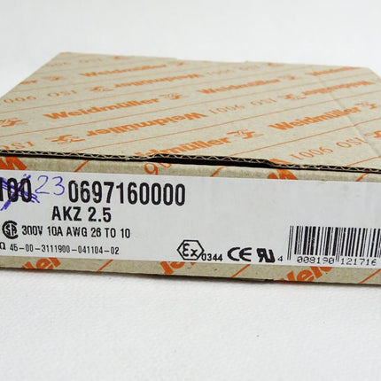 Weidmüller 0697160000 AKZ2.5 Reihenklemme / Inhalt:23 Stück / Neu OVP