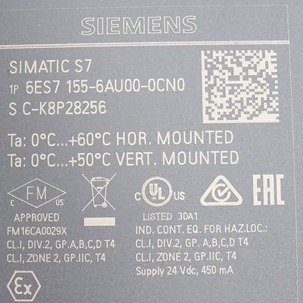 Siemens ET 200SP IM 155-6PN 6ES7155-6AU00-0CN0 6ES7 155-6AU00-0CN0