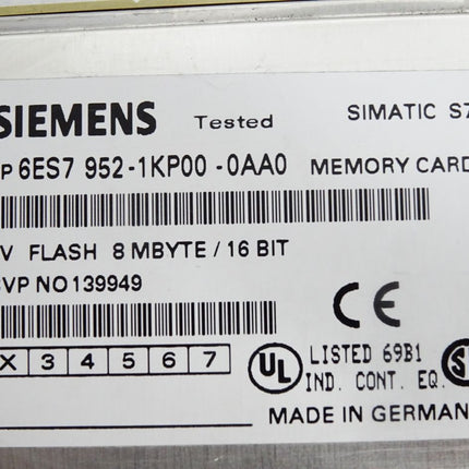 Siemens Memory Card 8MB 6ES7952-1KP00-0AA0 6ES7 952-1KP00-0AA0