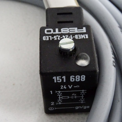 Festo Steckdosenleitung. KMEB-1-24-2.5-LED 151688 / Unbenutzt - Maranos.de