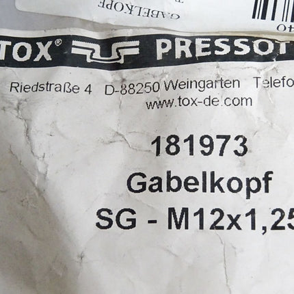 Tox Pressotechnik Gabelkopf SG-M12x1,25 / Neu