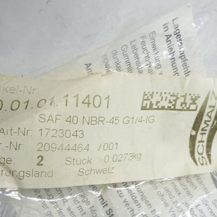 Schmalz Sauggreifer SAF40 NBR-45 G1/4-IG 10.01.01.11401 / 2 Stück / Neu OVP - Maranos.de