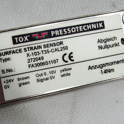 Tox Pressotechnik Surface Strain Sensor X-103-T35-CAL250 272049