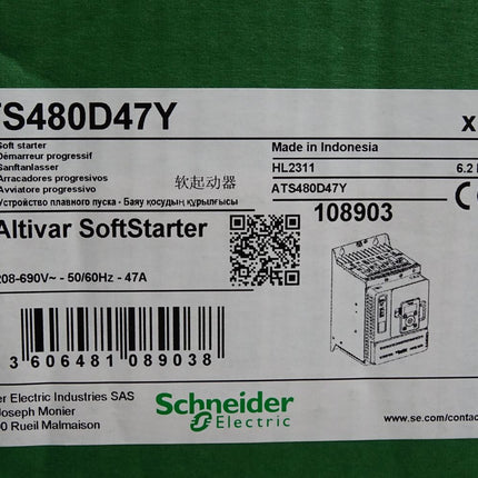 Schneider Electric Altivar ATS480D47Y SoftStarter 108903 47A / Neu OVP - Maranos.de
