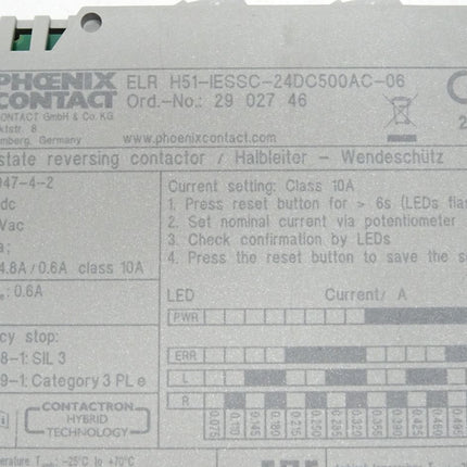 Phoenix Contact ELR H51-IESSC-24DC500AC-06 Hybridmotorstarter 2902746