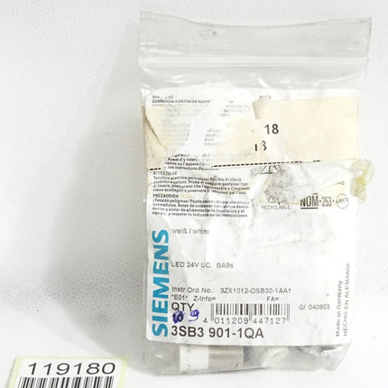 Siemens LED-Lampe weiß 3SB3901-1QA / Inhalt:9 Stück / Neu OVP - Maranos.de
