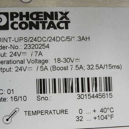 Phoenix Contact QUINT-UPS/ 24DC/ 24DC/ 5/1.3AH Stromversorgung 2320254