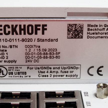 Beckhoff PC CX5110-0111-9020 Windows Embedded Compact 7 + TwinCAT-2-PLC-Runtime