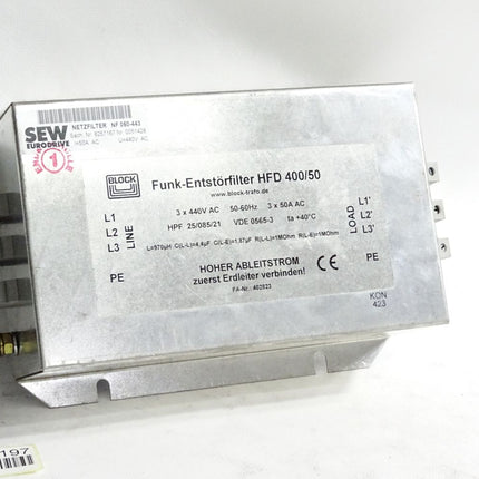SEW Netzfilter NF050-443 8257167 / Unbenutzt mit Lagerspuren - Maranos.de