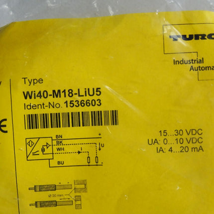 Turck Induktiver Sensor 1536603 WI40-M18-LIU5 / Neu OVP - Maranos.de